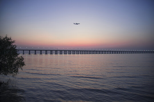 深圳碧海湾黄昏落日夕阳美