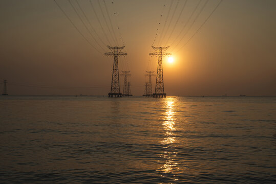 深圳碧海湾黄昏落日夕阳美景