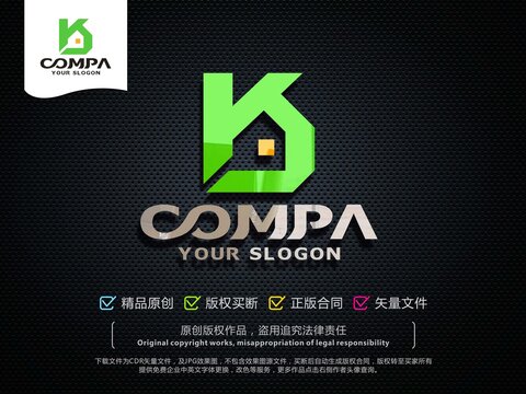 K字母房产中介家居LOGO