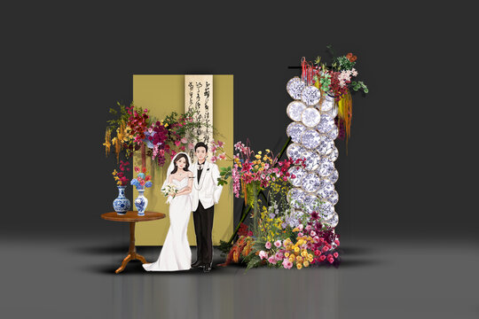 新中式南洋风婚礼效果图