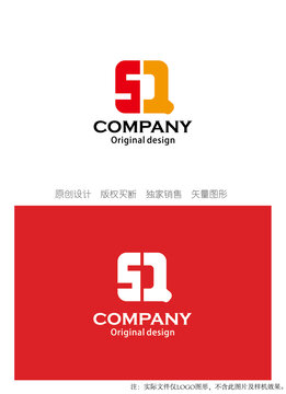 SQ字母logo设计