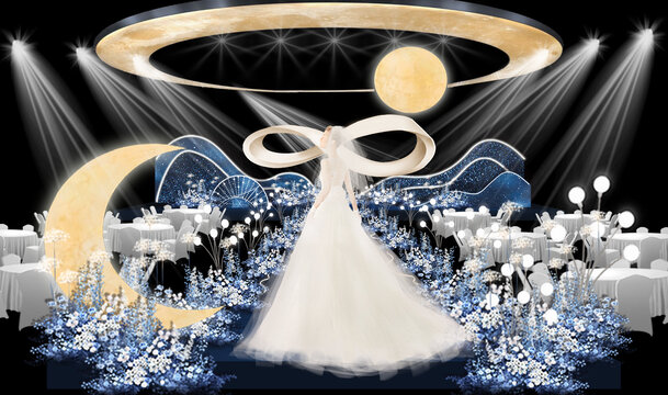 太阳和月亮梦幻婚礼效果图