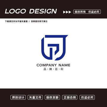JP字母logo标志