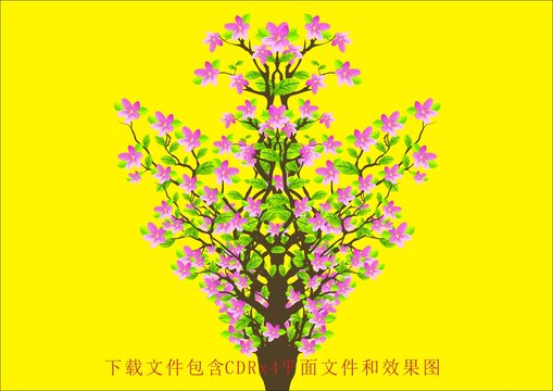 矢量花朵素材植物树木森林花卉
