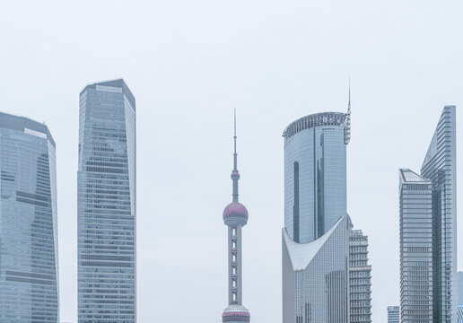 上海陆家嘴城市天际线高楼大厦