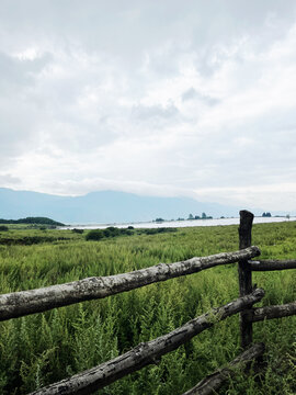 草原木栅栏