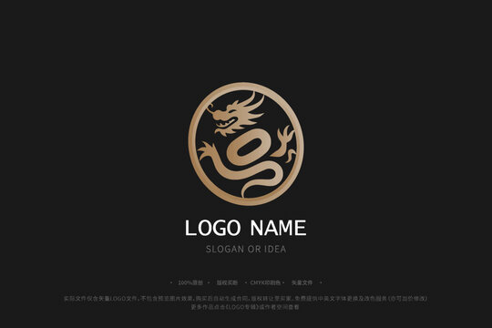 龙元素LOGO铜钱