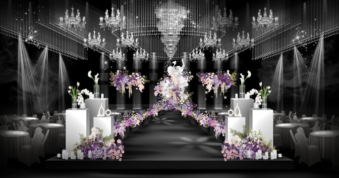 紫色水晶婚礼效果图