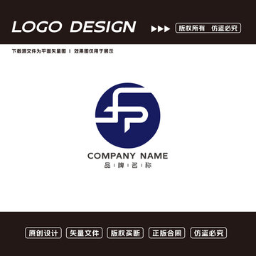 FP字母logo标志