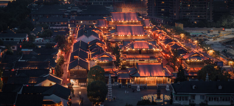 杭州香积寺夜景