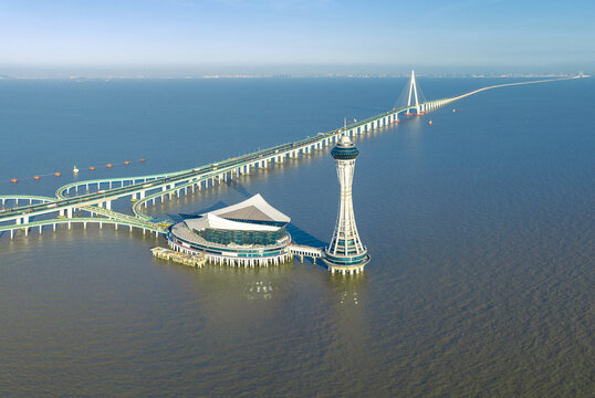 浙江杭州湾跨海大桥全景