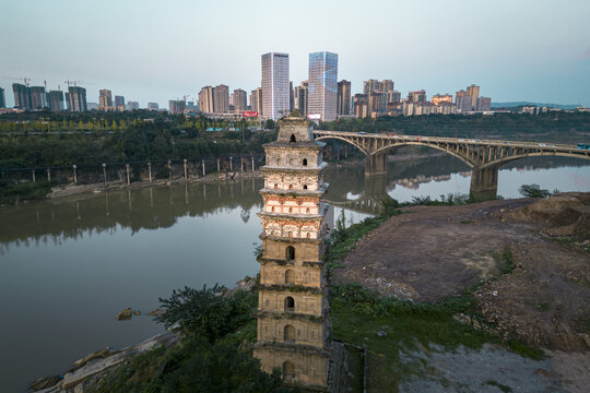 广安白塔风景