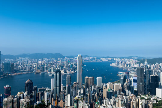 香港维多利亚港全景