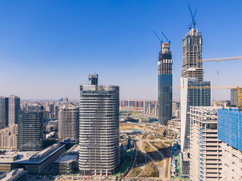 建设中的山东济南中央商务区