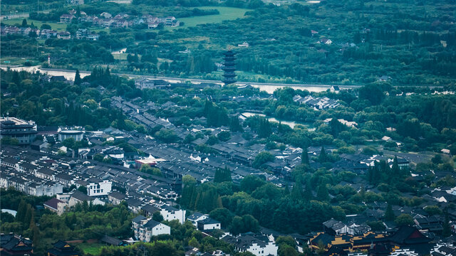 乌镇西栅景区航拍