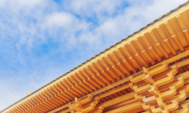 柳州文庙的榫卯结构建筑屋顶