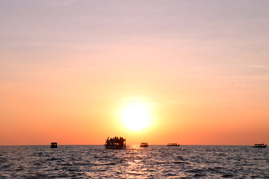 大海上的日落夕阳自然风景