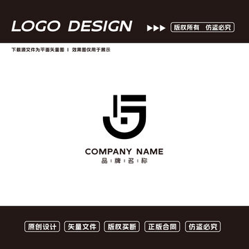 FG字母logo标志