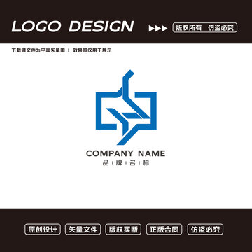 H字母logo标志