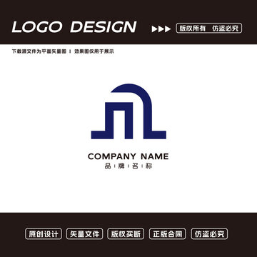 NL字母logo标志