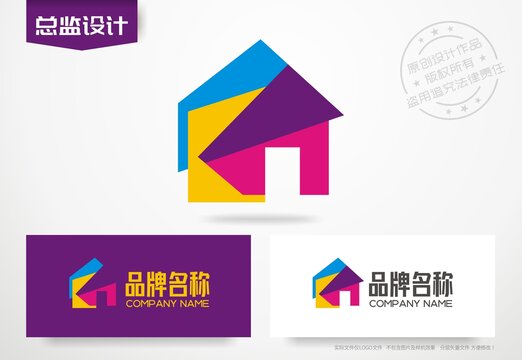 游乐园logo房子标志