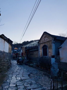 朱家峪古村山村石板路