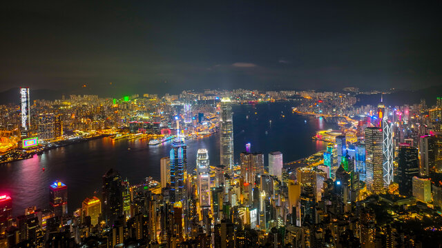 香港维多利亚港夜景