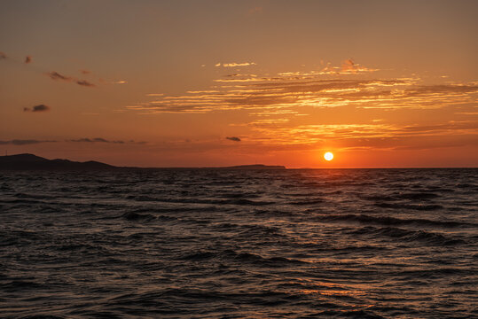 大连夏家河子海上日落