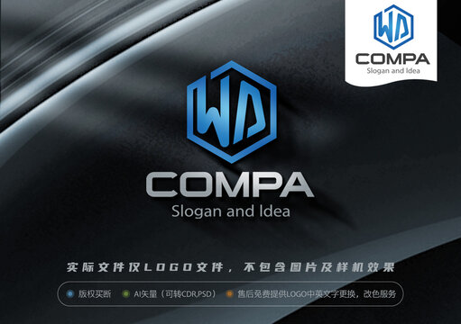 wa字母LOGO