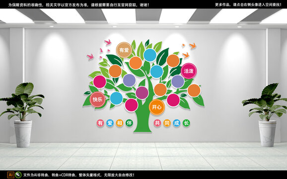 幼儿园树形照片墙
