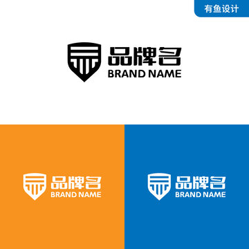 字母T盾牌LOGO标志设计