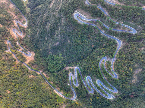 余杭王位山盘山公路航拍