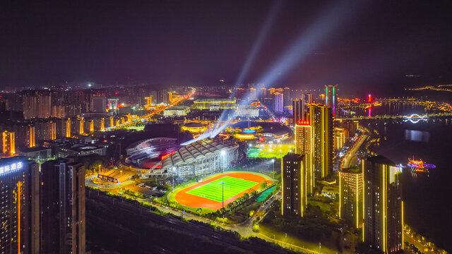 九江奥林匹克中心夜景