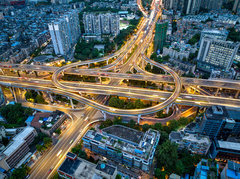 城市交通道路夜景