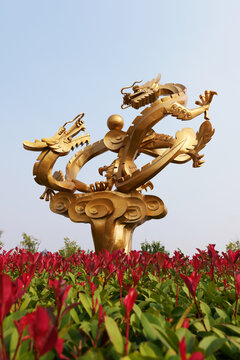 东昌湖腾龙雕塑
