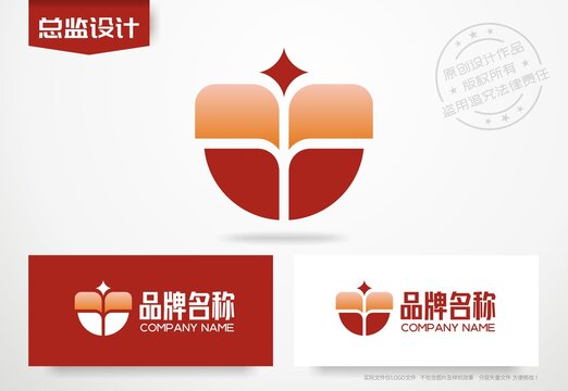 教育机构logo书店标志