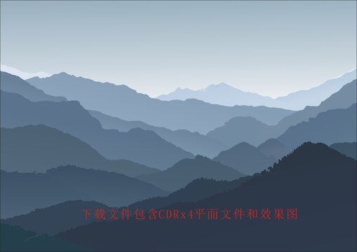 大山矢量条纹底纹花纹素材