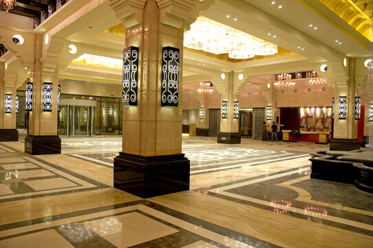 星级酒店大厅室内装饰设计地板