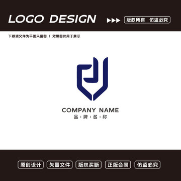 J字母logo标志