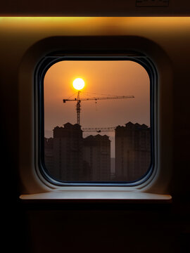 高铁窗口的风景