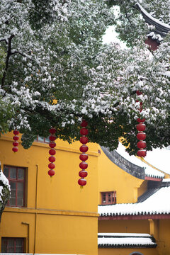 浙江杭州三天竺法喜寺雪景