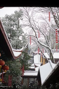 浙江杭州三天竺法喜寺雪景