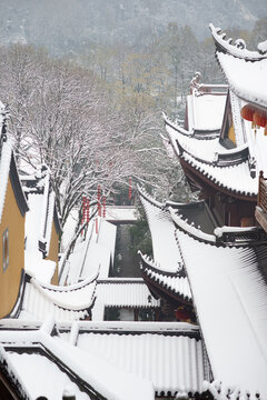 浙江杭州三天竺法喜寺雪景