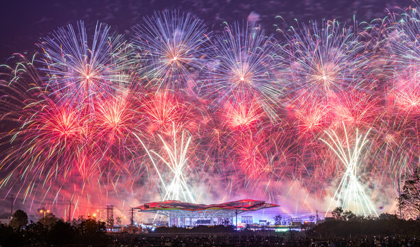 浏阳天空剧场烟花节烟花汇演