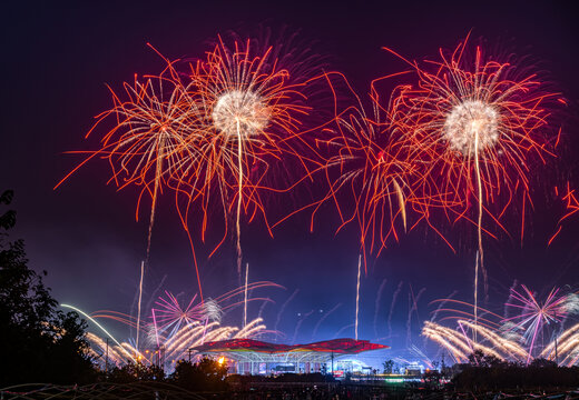 浏阳天空剧场烟花节烟花汇演