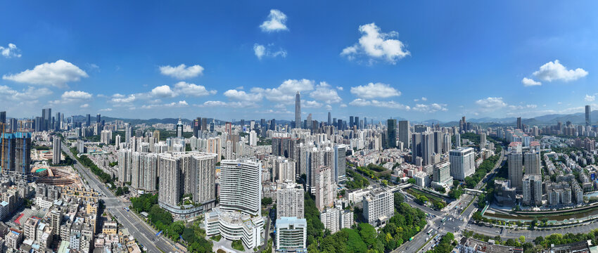 深圳福田CBD航拍全景