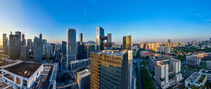 深圳南山CBD日出全景