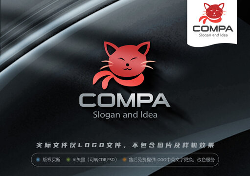 卡通猫LOGO