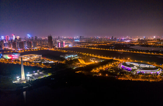 渡江战役纪念馆夜景