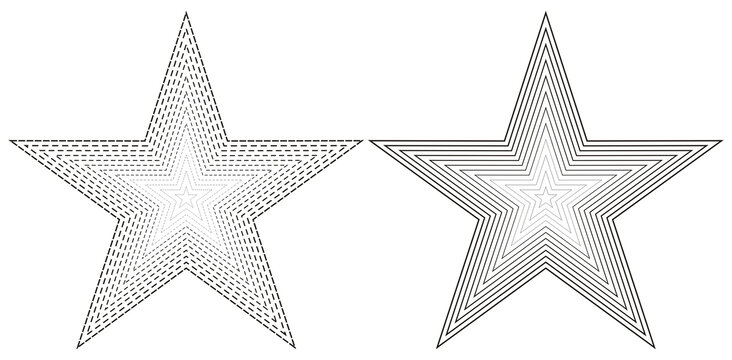 创意线性五角星